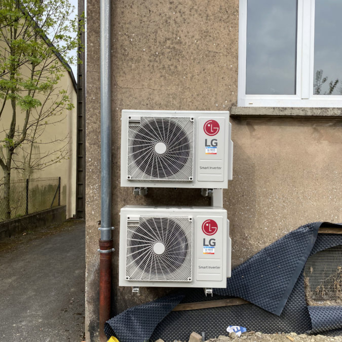 Pose d’une climatisation r&eacute;versible &agrave; Butten Forbach 1
