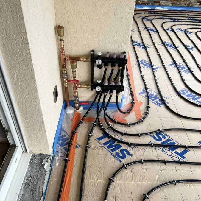 Installation d&rsquo;un plancher chauffant avec TMS de 100 &agrave; Rexingen Forbach 2