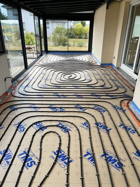 Installation d&rsquo;un plancher chauffant avec TMS de 100 &agrave; Rexingen Saverne