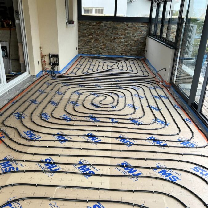 Installation d&rsquo;un plancher chauffant avec TMS de 100 &agrave; Rexingen Saint-Avold 1