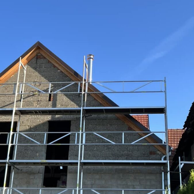 Pose d&rsquo;un tubage double parois isol&eacute; pour une future chaudi&egrave;re bois &agrave; Adamswiller Saverne 8