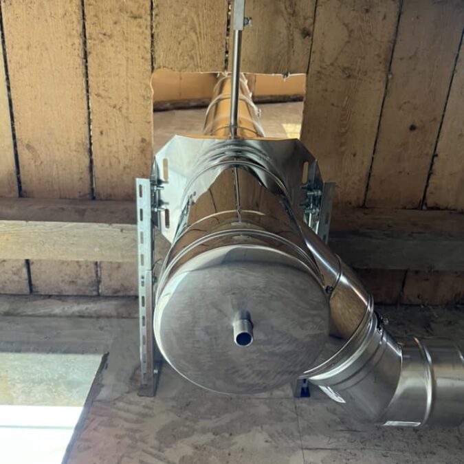 Pose d&rsquo;un tubage double parois isol&eacute; pour une future chaudi&egrave;re bois &agrave; Adamswiller Brumath 6