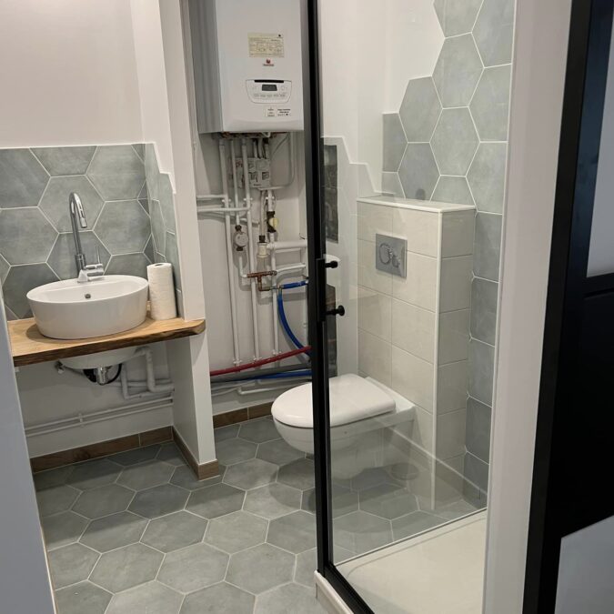 Cr&eacute;ation d&rsquo;une salle de bain et remplacement d&rsquo;un Wc &agrave; Obernai Stiring-Wendel 4