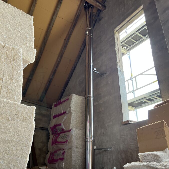 Installation d&rsquo;un tubage double parois isol&eacute; pour une chaudi&egrave;re bois &agrave; Adamswiller Creutzwald 6