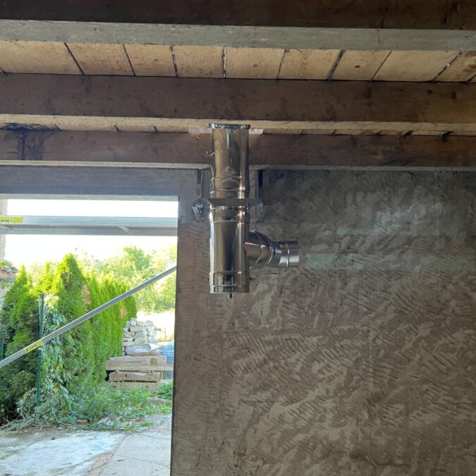 Installation d&rsquo;un tubage double parois isol&eacute; pour une chaudi&egrave;re bois &agrave; Adamswiller Haguenau 7